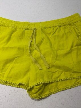 LOFT Neon Yellow Drawstring Shorts
